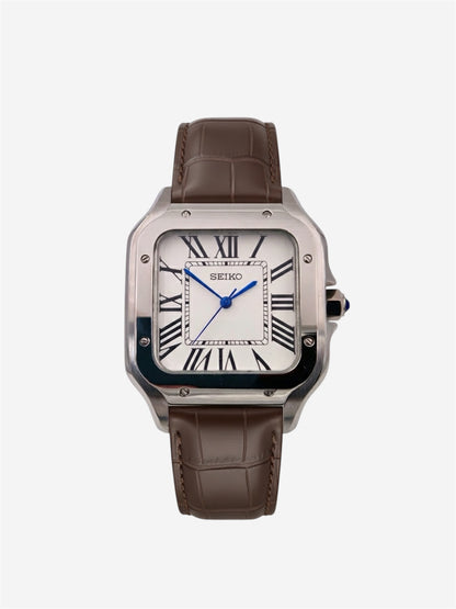 Retro leather bracelet for santos mod